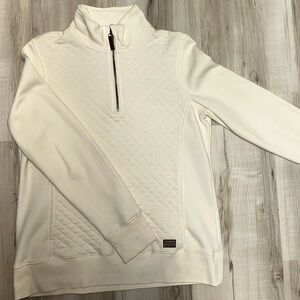 L.L. Bean Women’s White Quilted Sweater